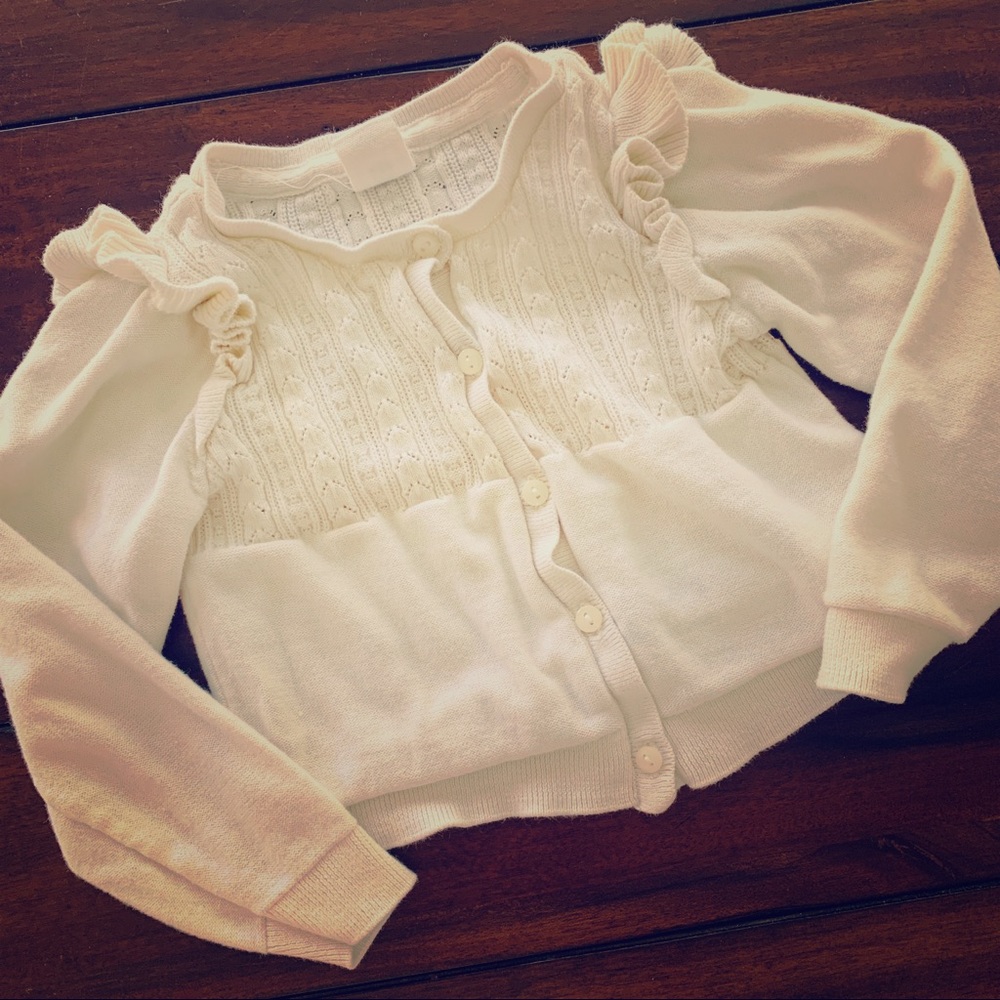 🌟5️⃣for💲25🌟 GAP pointelle cardigan sweater 3T